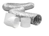 Details about   Air Duct Hose 4 Inch 10 Ft Flexible Aluminum Dryer Vent Hose with 2 Clamps Great 